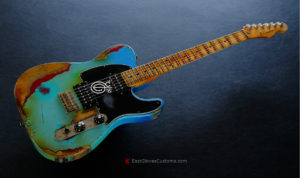 Fender Telecaster Blacktop HH Daphne Blue/Pelham Blue Heavy Aged Relic (SOLD) - Image 10