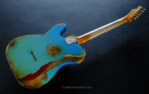 Fender Telecaster Blacktop HH Daphne Blue/Pelham Blue Heavy Aged Relic (SOLD) - Image 5