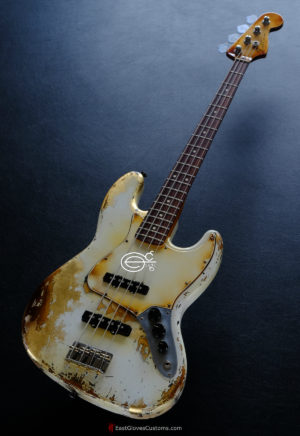 Fender Jazz Bass Vintage White Gold Edition Heavy Aged Relic by East Gloves Customs (RARE) - Image 2