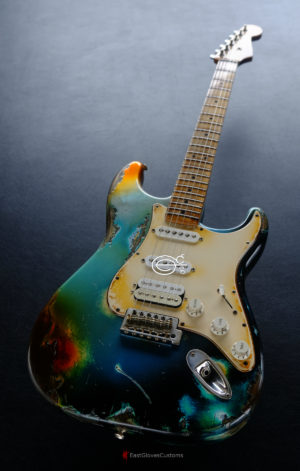 Fender Stratocaster HSS Galaxy Blue Aged Relic (RARE)(SOLD) - Image 2