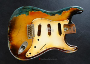 Fender Stratocaster RI Reissue Sunburst over Blue Zebra Body Heavy Aged Relic Made in USA (SOLD) - Image 5