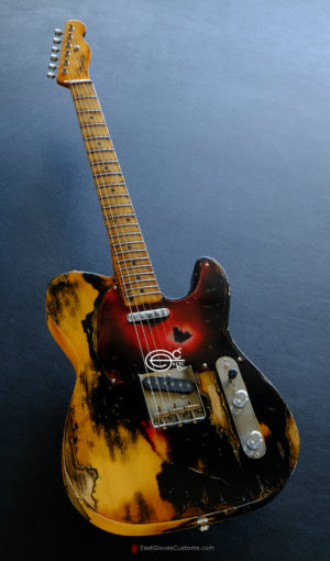 Fender American Vintage '52 Reissue Telecaster Black over Butterscotch Heavy Aged Relic (RARE) [SOLD] - Image 4