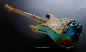 Fender Stratocaster HSS Galaxy Blue Aged Relic (RARE)(SOLD) - Image 7