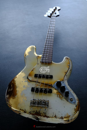Fender Jazz Bass Vintage White Gold Edition Heavy Aged Relic by East Gloves Customs (RARE)