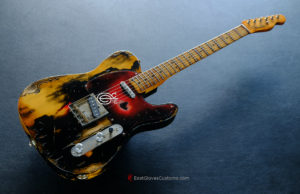 Fender American Vintage '52 Reissue Telecaster Black over Butterscotch Heavy Aged Relic (RARE) [SOLD]