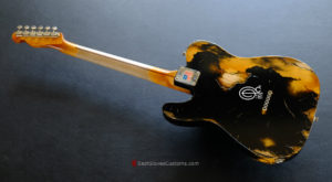 Fender American Vintage '52 Reissue Telecaster Black over Butterscotch Heavy Aged Relic (RARE) [SOLD] - Image 5