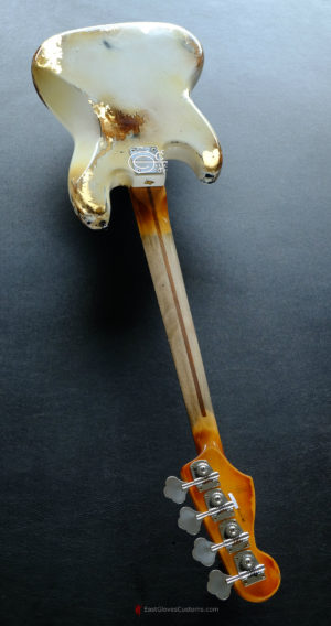 Fender Jazz Bass Vintage White Gold Edition Heavy Aged Relic by East Gloves Customs (RARE) - Image 10