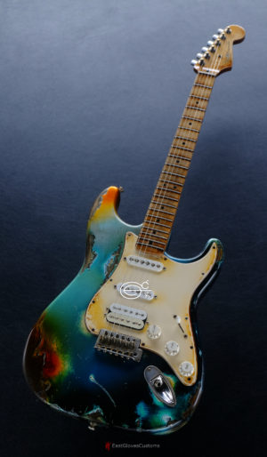 Fender Stratocaster HSS Galaxy Blue Aged Relic (RARE)(SOLD) - Image 9
