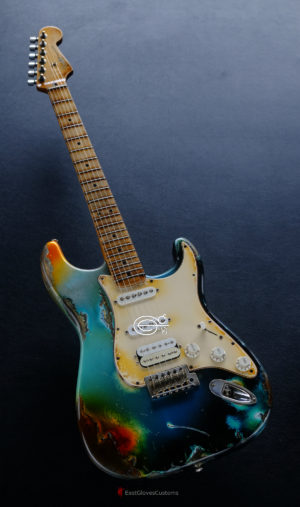 Fender Stratocaster HSS Galaxy Blue Aged Relic (RARE)(SOLD) - Image 3