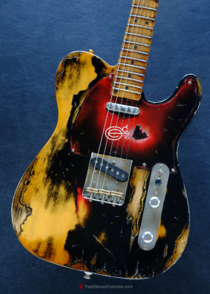 Fender American Vintage '52 Reissue Telecaster Black over Butterscotch Heavy Aged Relic (RARE) [SOLD] - Image 6