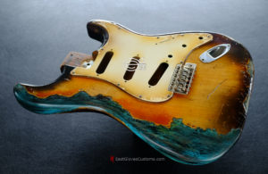 Fender Stratocaster RI Reissue Sunburst over Blue Zebra Body Heavy Aged Relic Made in USA (SOLD) - Image 6