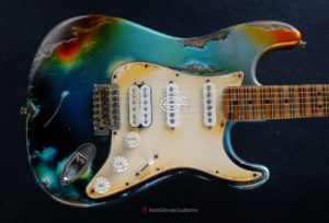 Fender Stratocaster HSS Galaxy Blue Aged Relic (RARE)(SOLD) - Image 11