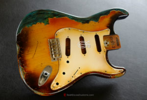 Fender Stratocaster RI Reissue Sunburst over Blue Zebra Body Heavy Aged Relic Made in USA (SOLD) - Image 7