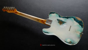 Fender Telecaster 50th Anniversary Olympic White over Blue Zebra Heavy Aged Relic (SOLD) - Image 10