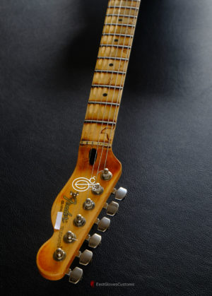 Fender Telecaster 50th Anniversary Olympic White over Blue Zebra Heavy Aged Relic (SOLD) - Image 12