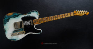 Fender Telecaster 50th Anniversary Olympic White over Blue Zebra Heavy Aged Relic (SOLD) - Image 11