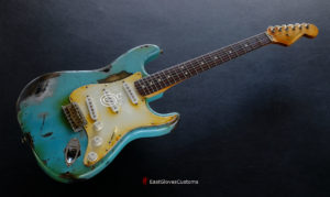 Fender Stratocaster 50th Anniversary Daphne Blue/Silver Aged Relic (SOLD) - Image 7