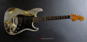 Fender Stratocaster Deluxe Series HSS Terminator Metallic Silver Floyd Rose Heavy Relic (SOLD) - Image 9