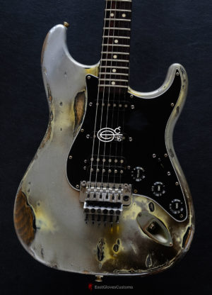 Fender Stratocaster Deluxe Series HSS Terminator Metallic Silver Floyd Rose Heavy Relic (SOLD) - Image 4