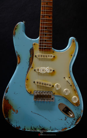 Fender Stratocaster ST57- US SBL Sonic Blue Made in Japan Medium Aged Relic [SOLD] - Image 6