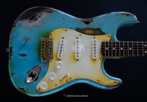 Fender Stratocaster 50th Anniversary Daphne Blue/Silver Aged Relic (SOLD)