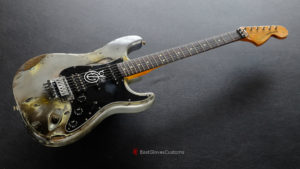 Fender Stratocaster Deluxe Series HSS Terminator Metallic Silver Floyd Rose Heavy Relic (SOLD) - Image 7