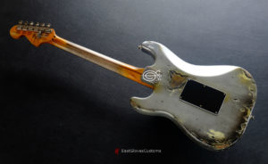 Fender Stratocaster Deluxe Series HSS Terminator Metallic Silver Floyd Rose Heavy Relic (SOLD) - Image 8