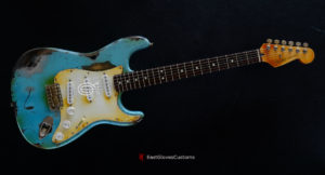 Fender Stratocaster 50th Anniversary Daphne Blue/Silver Aged Relic (SOLD) - Image 8