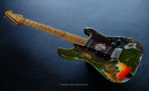 Fender Stratocaster Olive Green Over Sunburst Heavy Aged Relic (SOLD) - Image 3
