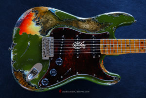 Fender Stratocaster Olive Green Over Sunburst Heavy Aged Relic (SOLD) - Image 6