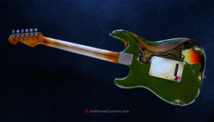Fender Stratocaster Olive Green Over Sunburst Heavy Aged Relic (SOLD) - Image 9