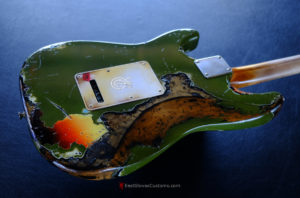 Fender Stratocaster Olive Green Over Sunburst Heavy Aged Relic (SOLD) - Image 5