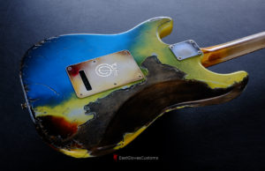 Fender Stratocaster HSS Pelham Blue over Yellow/Sunburst Heavy Aged Relic (SOLD) - Image 8