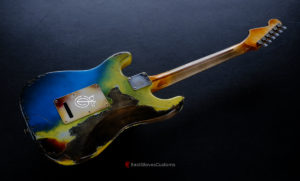Fender Stratocaster HSS Pelham Blue over Yellow/Sunburst Heavy Aged Relic (SOLD) - Image 6