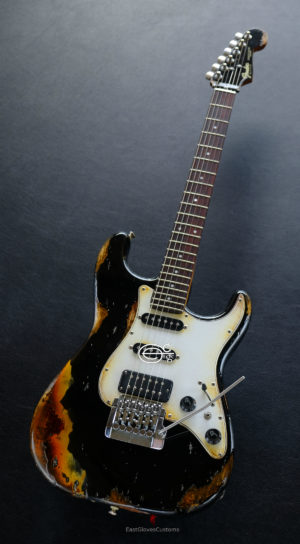 Fender Deluxe Comtemporary Stratocaster Floyd Rose System III Tremolo Black MIJ Relic Aged (RARE) [SOLD] - Image 14