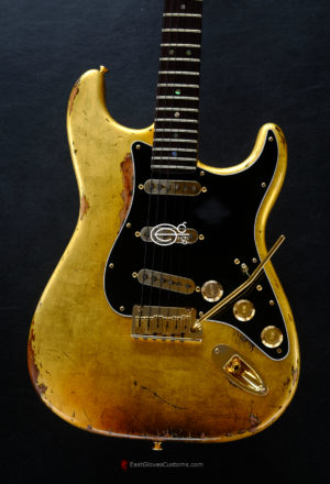 Fender American FSR Deluxe Stratocaster 24k Pure Gold Leaf ‘69 Custom Shop Abigail Ybarra pups Relic (SOLD)
