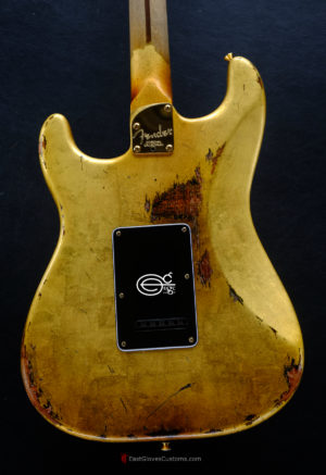 Fender American FSR Deluxe Stratocaster 24k Pure Gold Leaf ‘69 Custom Shop Abigail Ybarra pups Relic (SOLD) - Image 4