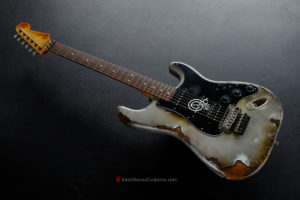 Fender Stratocaster HSS Terminator Metallic Silver Floyd Rose Heavy Relic (SOLD) - Image 6