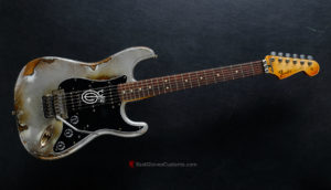 Fender Stratocaster HSS Terminator Metallic Silver Floyd Rose Heavy Relic (SOLD) - Image 10