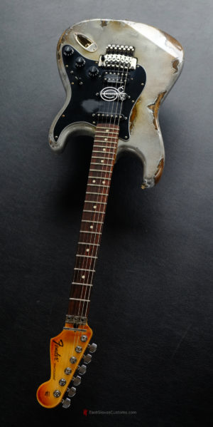 Fender Stratocaster HSS Terminator Metallic Silver Floyd Rose Heavy Relic (SOLD) - Image 12