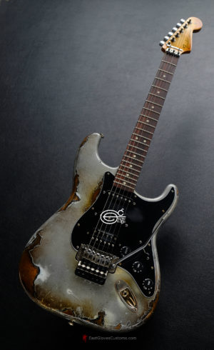 Fender Stratocaster HSS Terminator Metallic Silver Floyd Rose Heavy Relic (SOLD) - Image 2