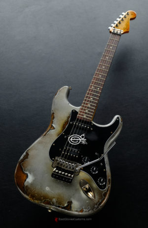 Fender Stratocaster HSS Terminator Metallic Silver Floyd Rose Heavy Relic (SOLD) - Image 3