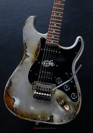 Fender Stratocaster HSS Terminator Metallic Silver Floyd Rose Heavy Relic (SOLD)
