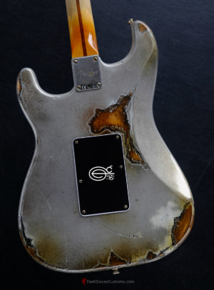 Fender Stratocaster HSS Terminator Metallic Silver Floyd Rose Heavy Relic (SOLD) - Image 5