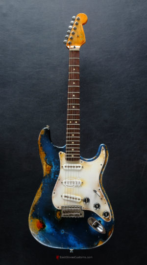 Fender Stratocaster Midnight Blue Pelham Dark Blue Heavy Aged Relic (SOLD) - Image 4