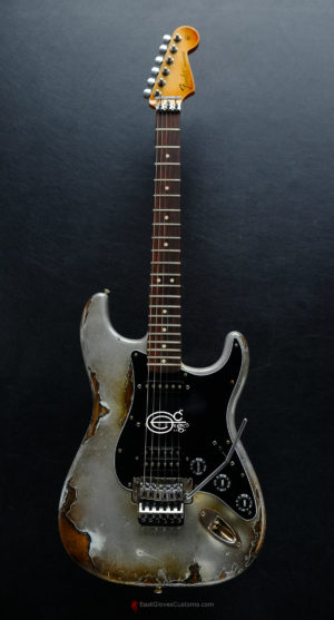 Fender Stratocaster HSS Terminator Metallic Silver Floyd Rose Heavy Relic (SOLD) - Image 8