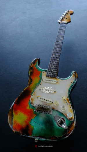 Fender Stratocaster Orange Over Seafoam Green  Heavy Aged Relic (SOLD) - Image 3