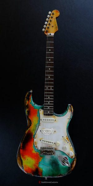Fender Stratocaster Orange Over Seafoam Green  Heavy Aged Relic (SOLD) - Image 12