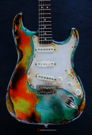 Fender Stratocaster Orange Over Seafoam Green  Heavy Aged Relic (SOLD)