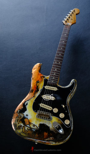 Fender Stratocaster Yellow/Copper Hot Lava Super Heavy Aged Relic [SOLD] - Image 2
